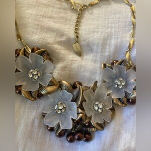 Coldwater Creek Bunch of Flowers Statement‎ Jeweled Necklace
